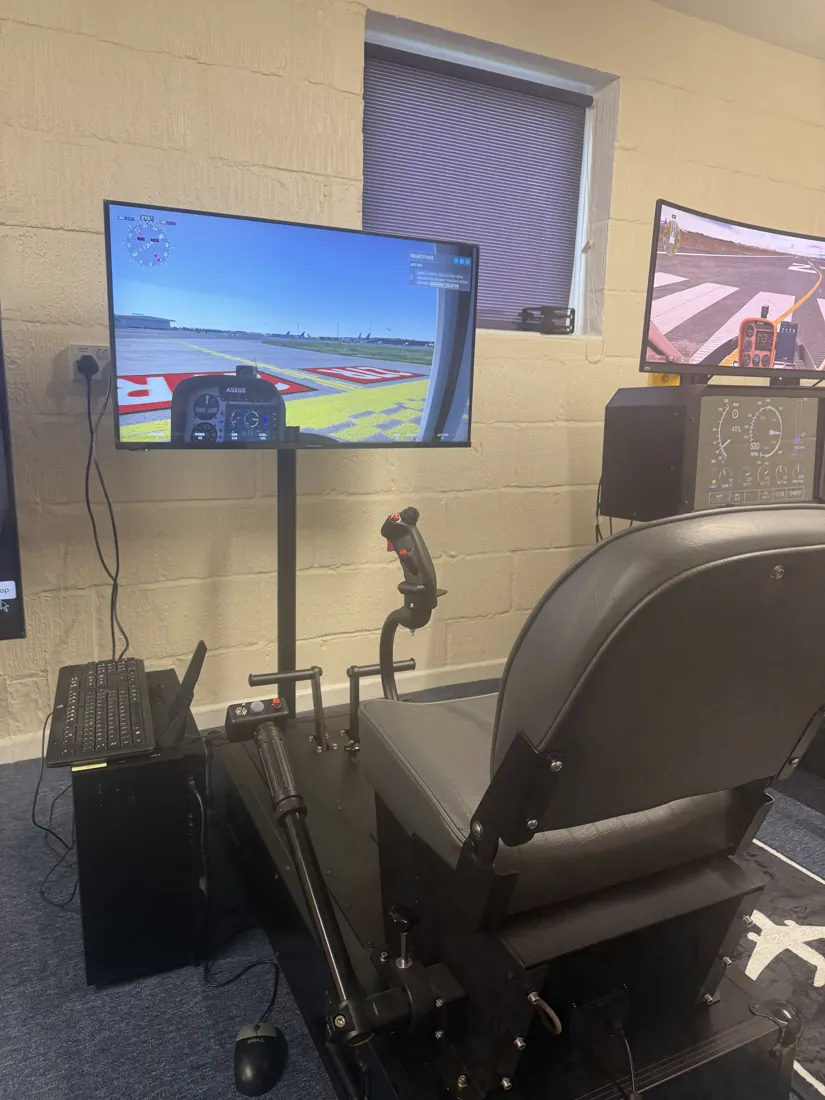 Elite helicopter simulator at Diss Simulator Centre
