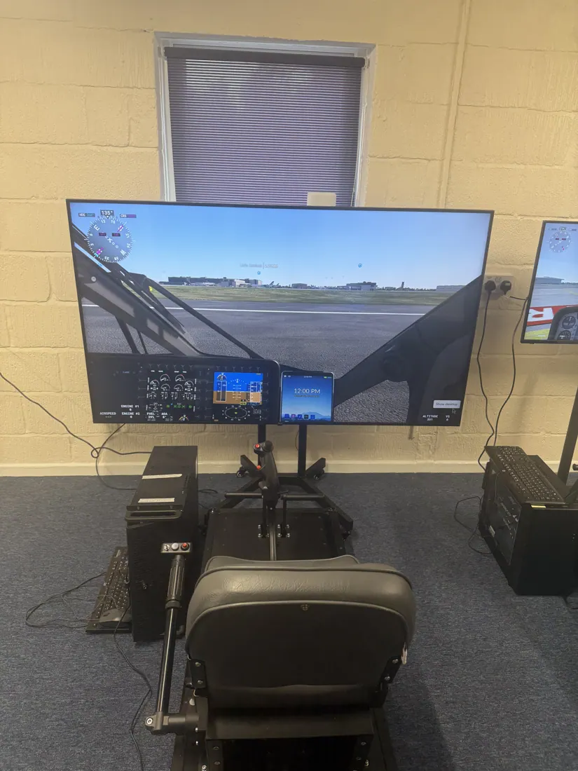 Elite helicopter simulator at Diss Simulator Centre