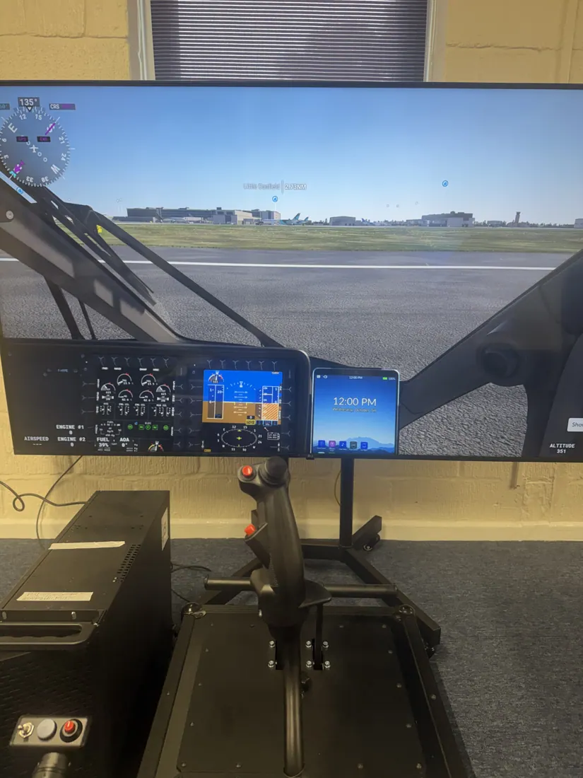Elite helicopter simulator at Diss Simulator Centre