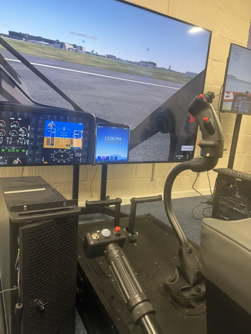 Elite helicopter simulator at Diss Simulator Centre