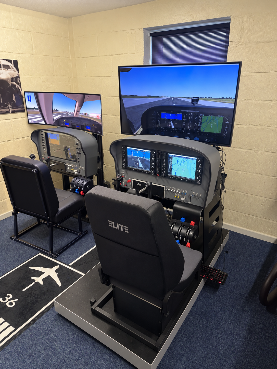 Elite 172 light-aircraft simulator at Diss Simulator Centre